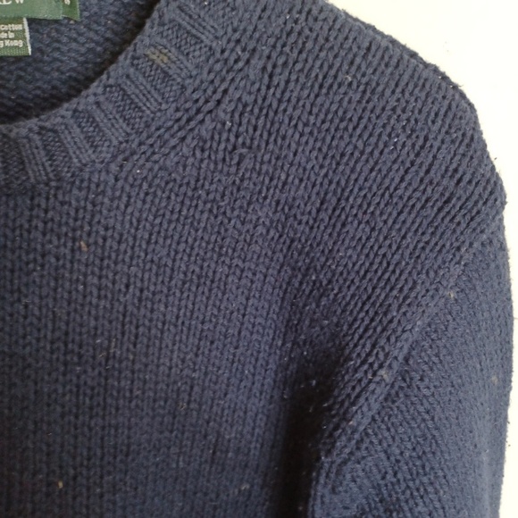 J.CREW Men's Cotton Knit Crewneck Sweater in Black. Size: Small - Picture 4 of 15